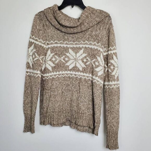 Maurices Size Medium Cowl Neck Stripe Sweater - Picture 1 of 7